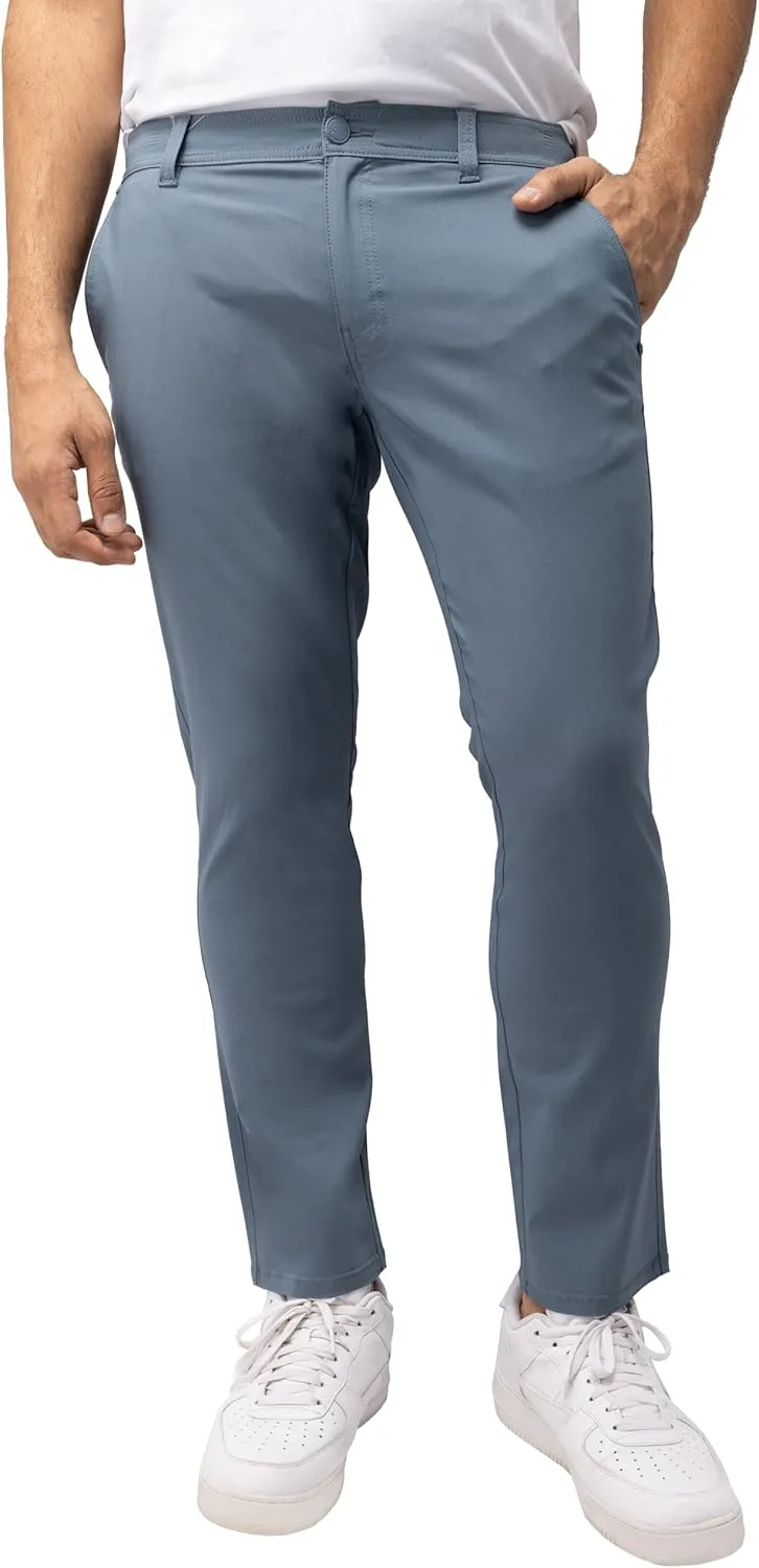 X RAY Stretch Slim Fit Golf Pants Men with Pockets - Tapered Lightweight Mens Golf Pants (Available in 30-38),