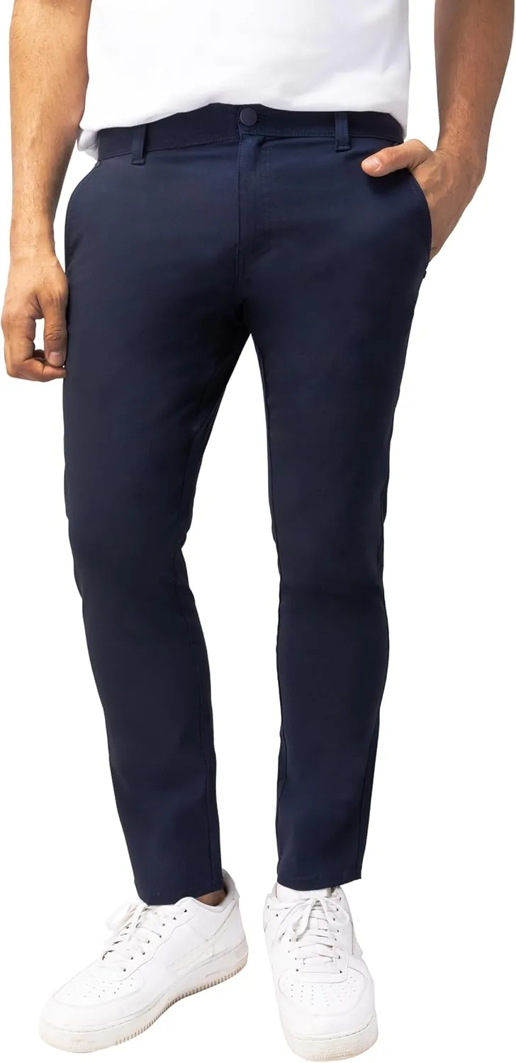 X RAY Stretch Slim Fit Golf Pants Men with Pockets - Tapered Lightweight Mens Golf Pants (Available in 30-38),
