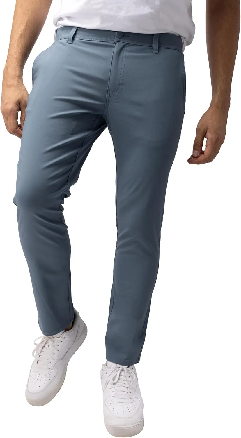 X RAY Stretch Slim Fit Golf Pants Men with Pockets - Tapered Lightweight Mens Golf Pants (Available in 30-38),