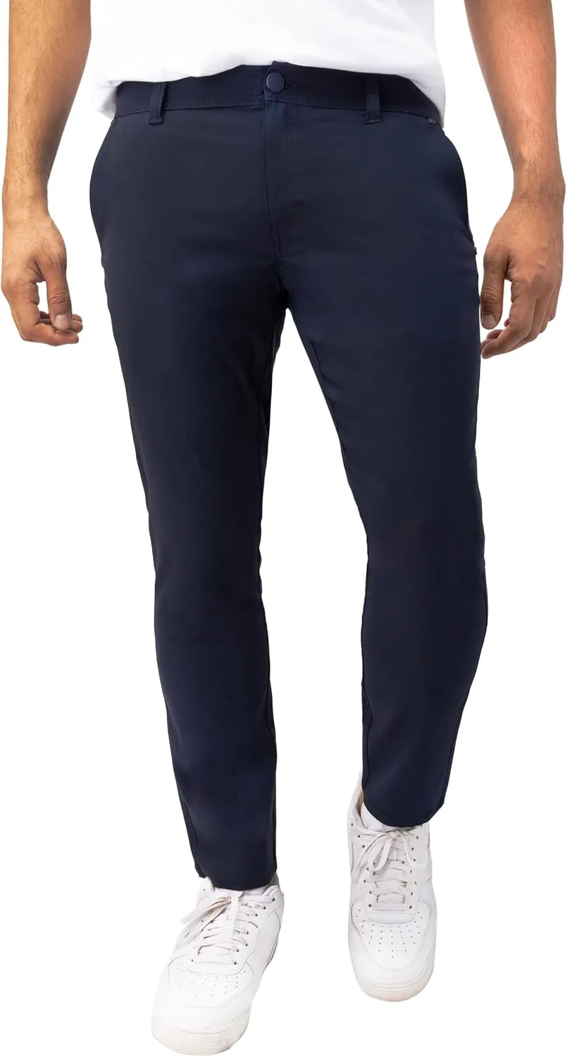 X RAY Stretch Slim Fit Golf Pants Men with Pockets - Tapered Lightweight Mens Golf Pants (Available in 30-38),