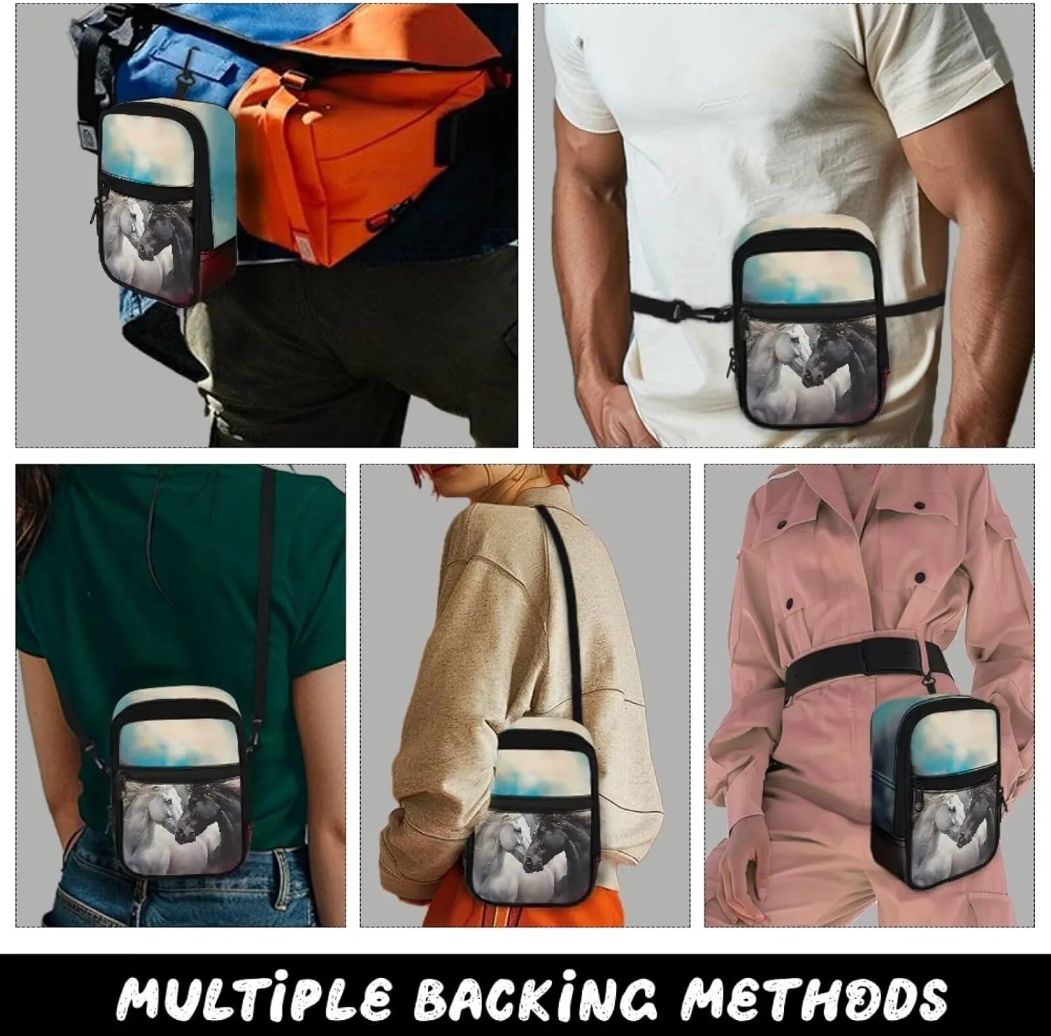 Xpyiqun Phone Purse for Women Small Crossbody Bags Travel Messenger Bag Zipper Pocket Cross Body Pouch