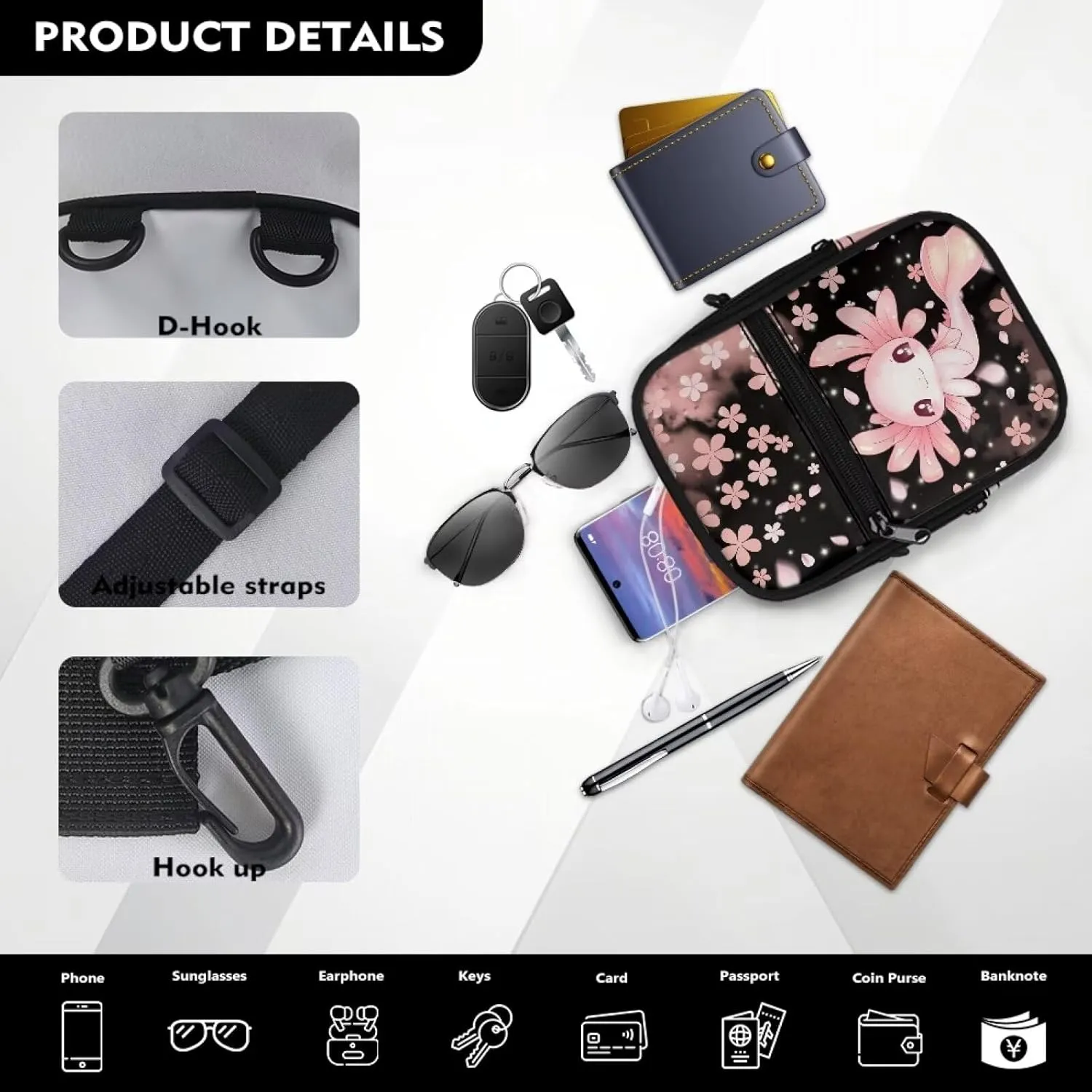 Xpyiqun Purses for Women Small Crossbody Bags Travel Messenger Bag Casual Cross Body Wallet