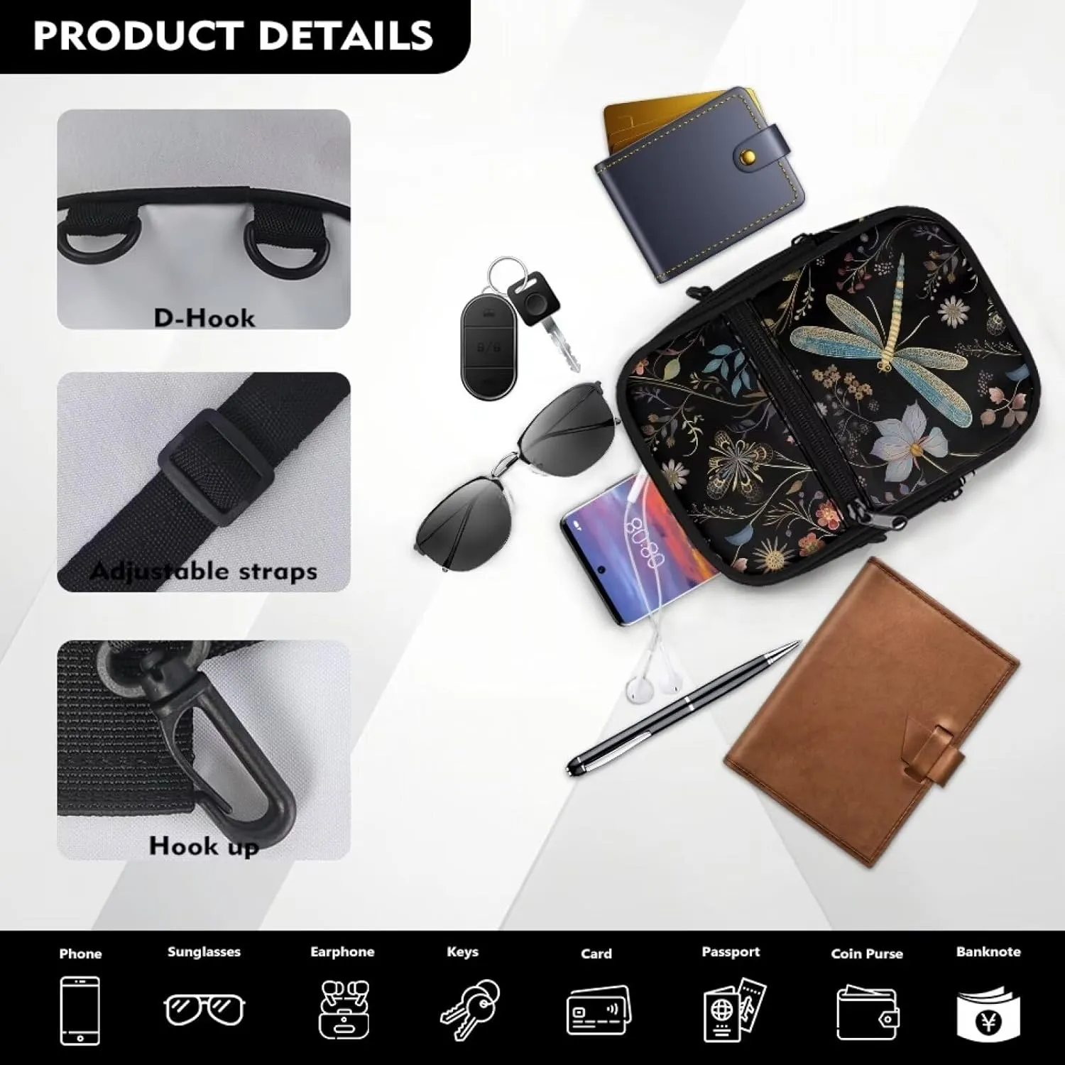Xpyiqun Purses for Women Small Crossbody Bags Travel Messenger Bag Casual Cross Body Wallet