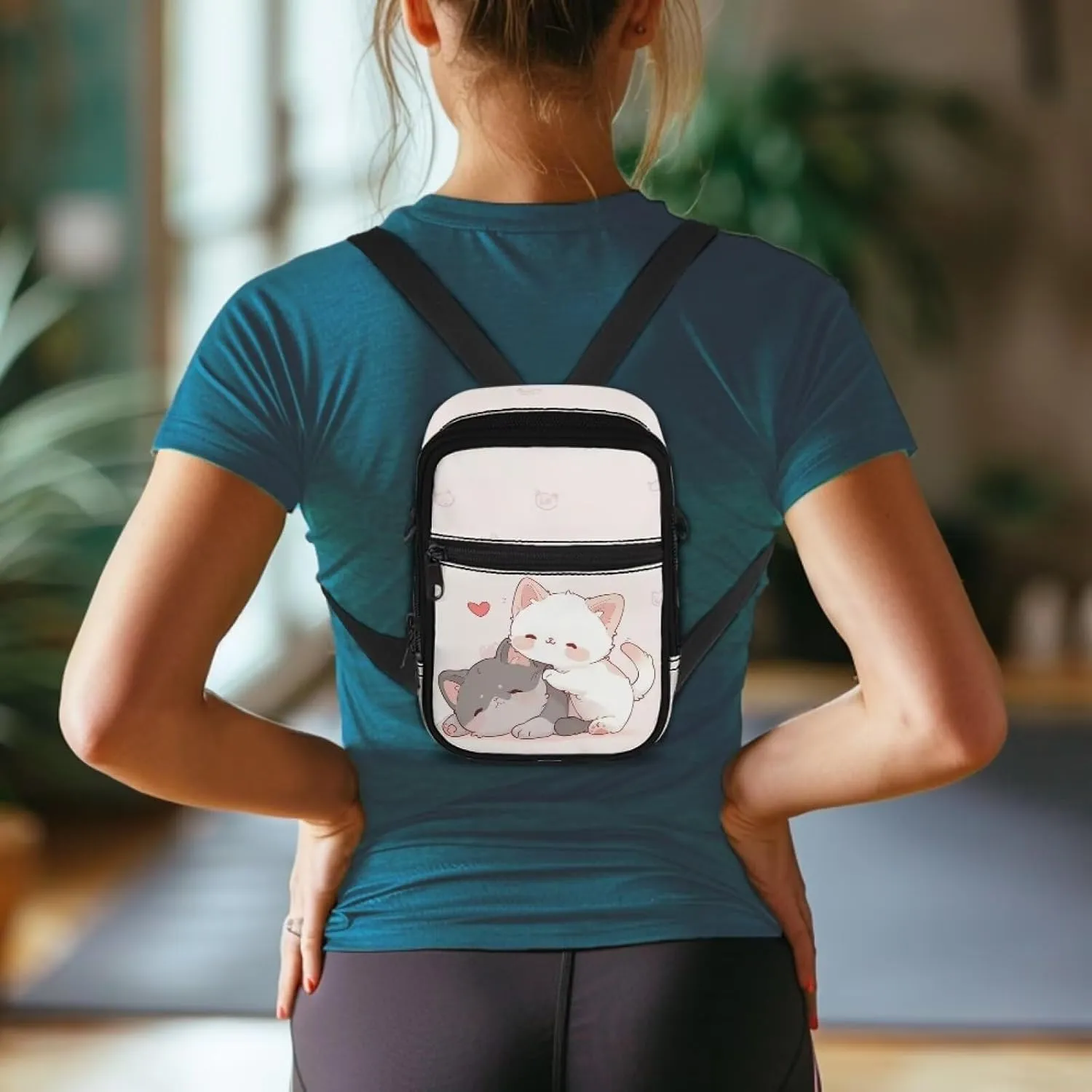 Xpyiqun Sling Bag for Women Crossbody Purse Small Travel Anti Theft Messenger Bag Zipper Cellphone Purses