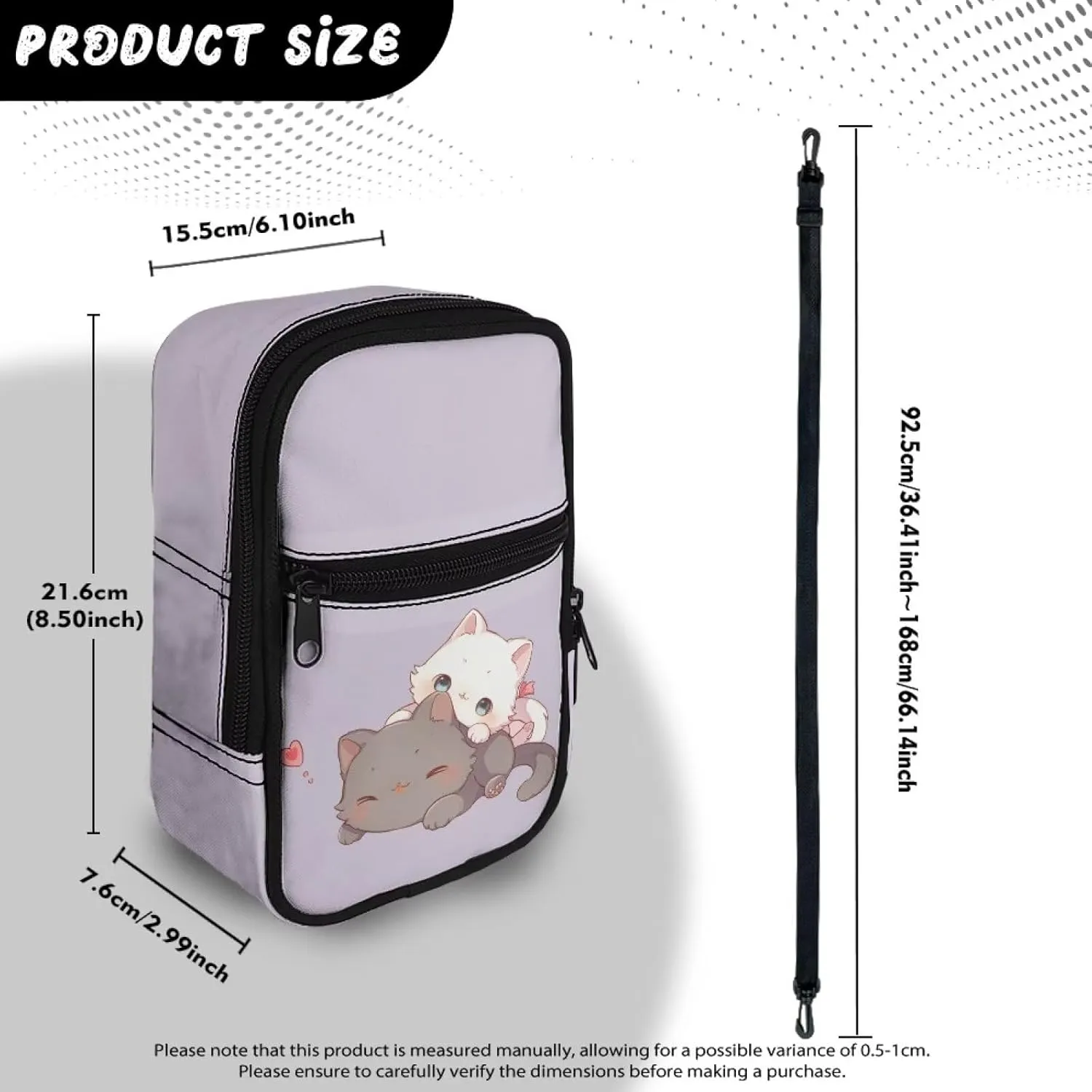 Xpyiqun Small Sling Bag for Women Crossbody Bags Zipper Cross Body Purses Casual Sport Messenger Bag