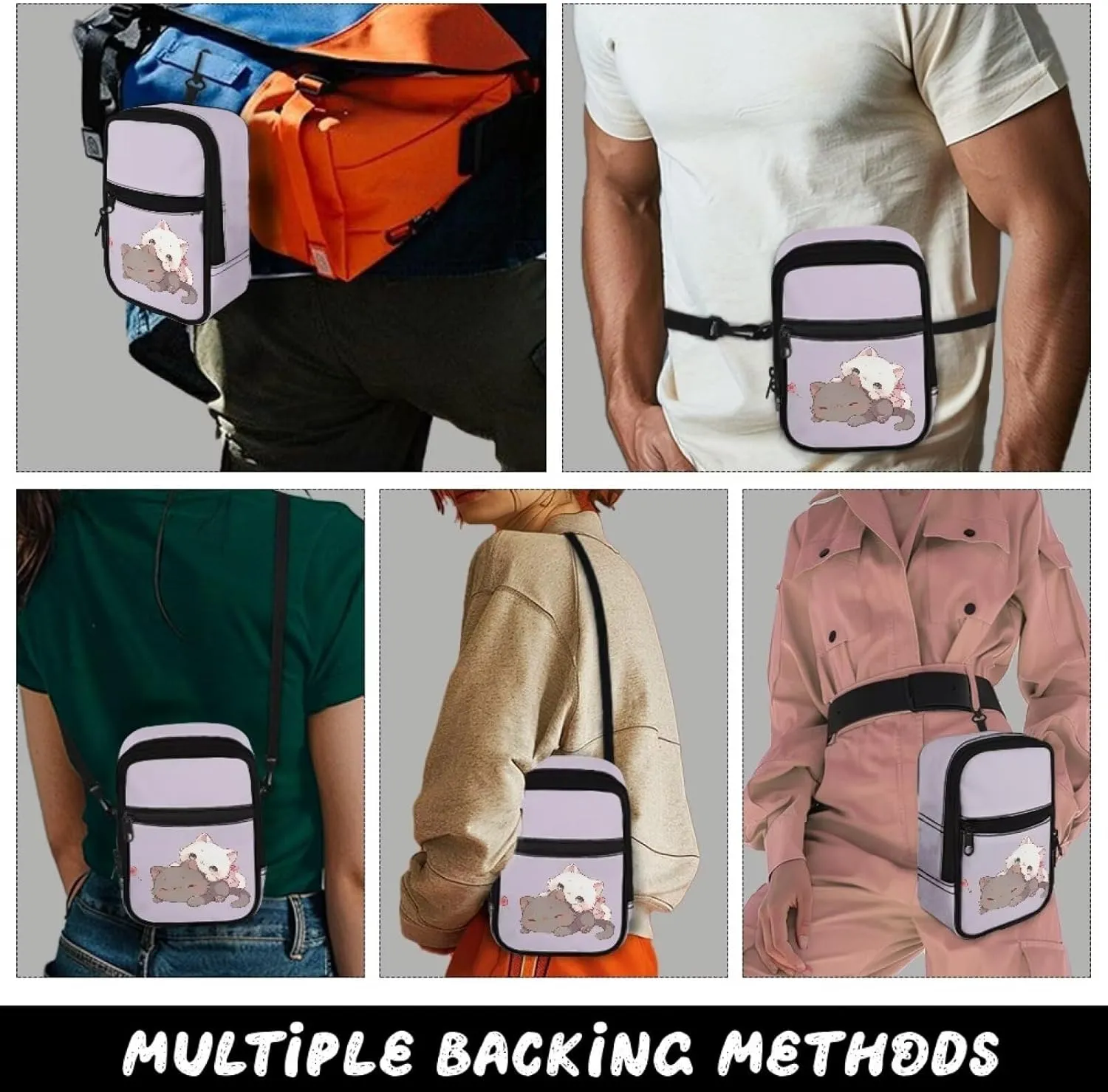 Xpyiqun Small Sling Bag for Women Crossbody Bags Zipper Cross Body Purses Casual Sport Messenger Bag