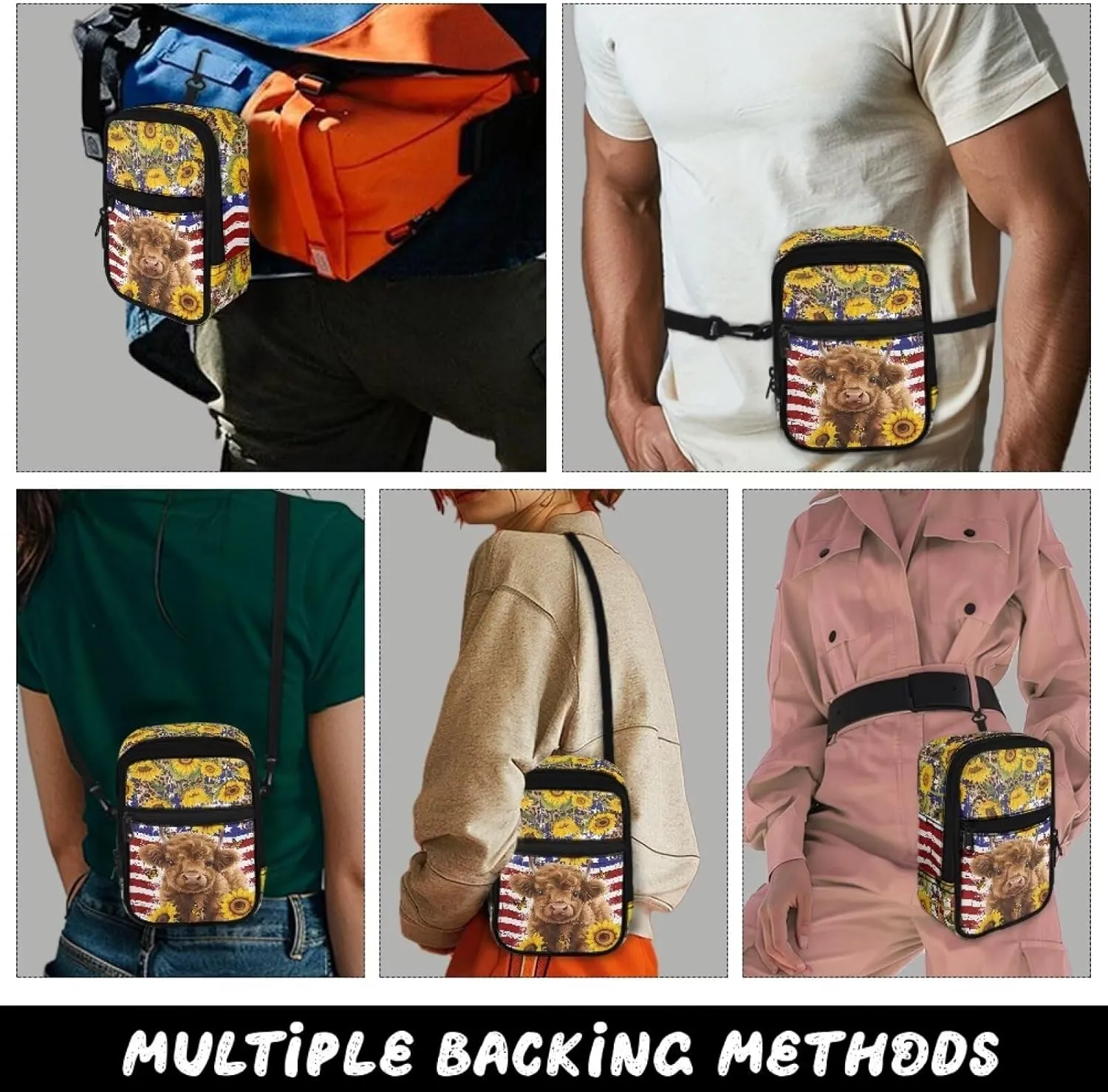 Xpyiqun Small Sling Bag for Women Crossbody Bags Zipper Cross Body Purses Casual Sport Messenger Bag