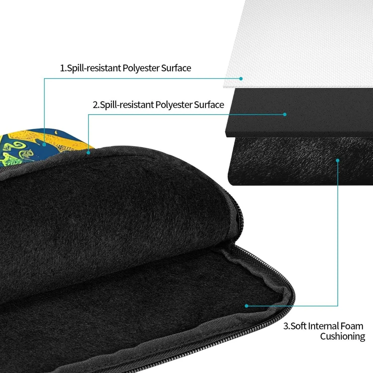 Yin Yang Totem Shockproof And Waterproof Computer Bag, Suitable For Business Trips Office