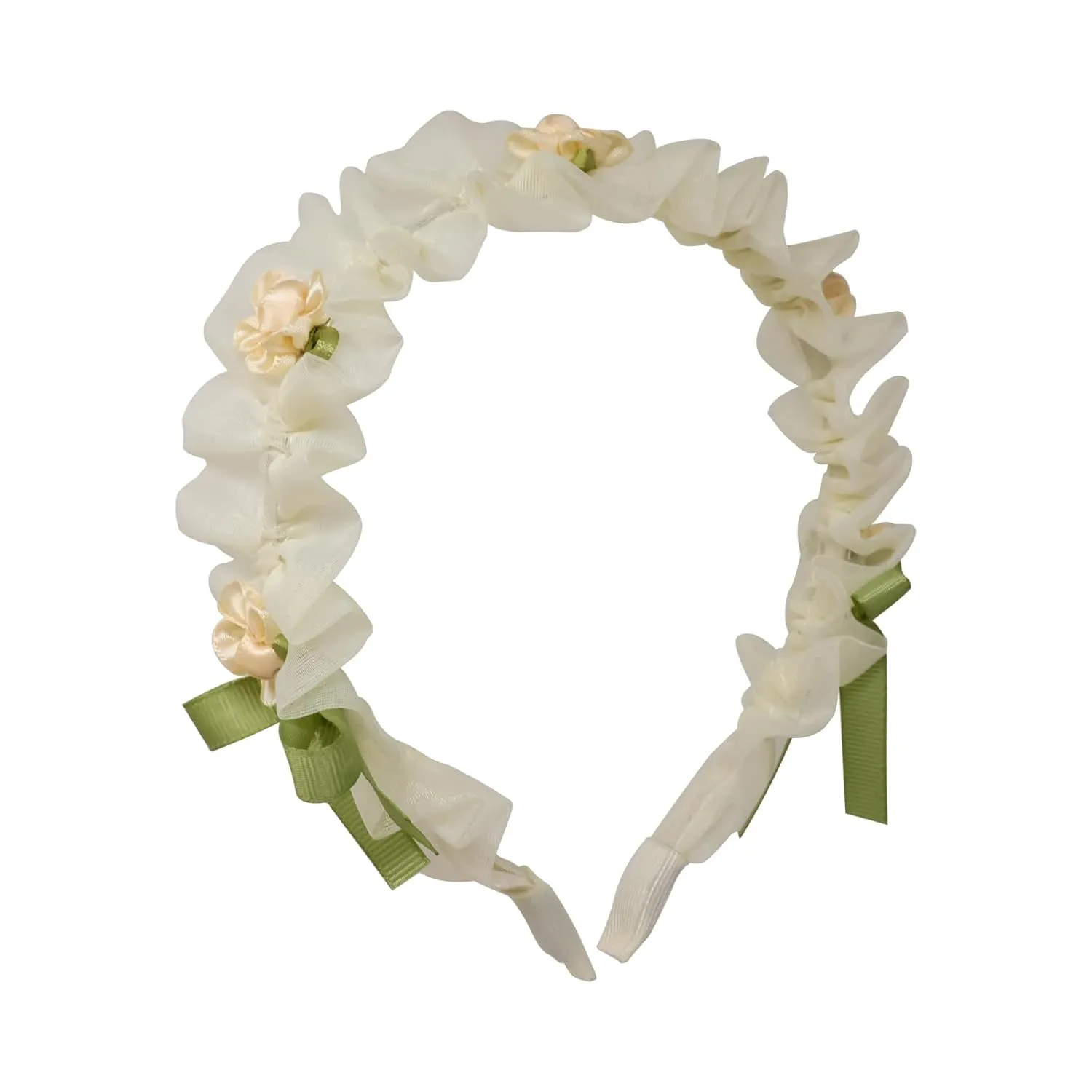 yueton 1 Pack Cute Jasmine Hair Bands White Flower Headband Elegant Mesh Hair Bands Beautiful Flower Hairbands Adorable Hair Accessories